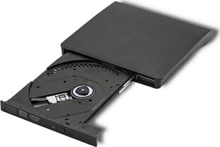 Qoltec 51857 Тонкий Внешний USB 3.0 CD / DVD Устройство чтения и записи дисков с USB Кабельным питанием Черный цена и информация | Оптические устройства | hansapost.ee