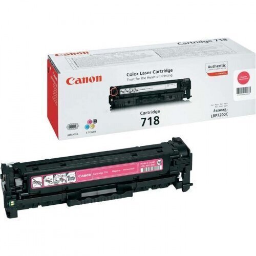 Toonerkassett Canon 718 magenta LBP7200 jaoks (2900 lk / 5%) цена и информация | Laserprinteri toonerid | hansapost.ee