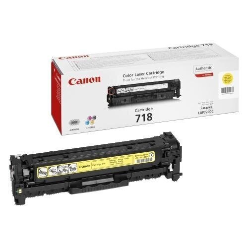 Toonerkassett Canon 718 LBP7200 jaoks, 2900 lk / 5%, kollane цена и информация | Laserprinteri toonerid | hansapost.ee