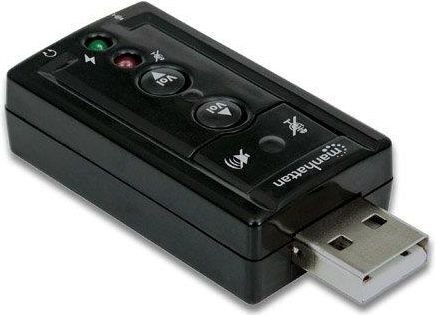 Manhattan Hi-Speed USB 3D virtual 7.1 with volume control (151429) hind ja info | USB adapterid ja jagajad | hansapost.ee