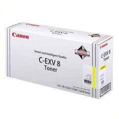 Желтый картридж для лазерных принтеров Canon C-EXV 8 (7626A002), 25000 стр. цена и информация | Картриджи и тонеры | hansapost.ee