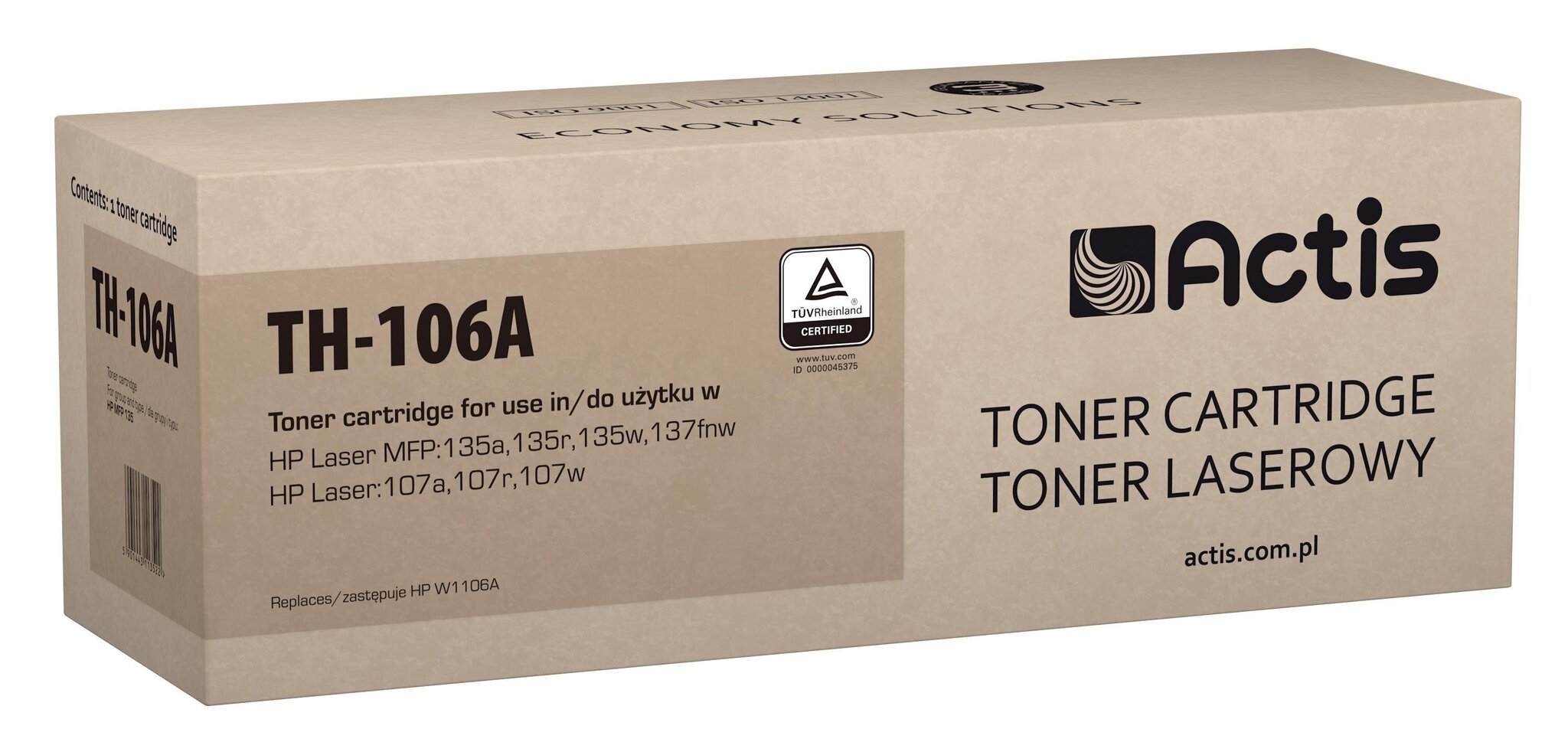 TH-106A lazerinių dažų kasetė HP spausdintuvui (suderinama su „HP 106A W1106A“, nauja) su mikroschema цена и информация | Laserprinteri toonerid | hansapost.ee