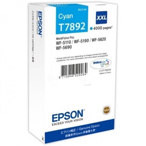 EPSON WF-5xxx Series Ink Cart. XXL Cyan цена и информация | Tindiprinteri kassetid | hansapost.ee