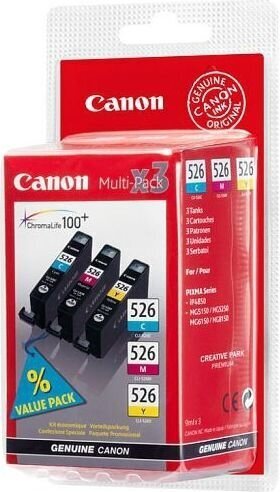 CANON CLI-526 C/M/Y Pack SEC цена и информация | Tindiprinteri kassetid | hansapost.ee