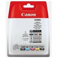 Набор картриджей Canon PGI-580/CLI-581, черный и трехцветный цена и информация | Картриджи для струйных принтеров | hansapost.ee