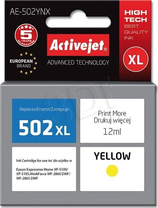 Activejet AE-502YNX цена и информация | Tindiprinteri kassetid | hansapost.ee