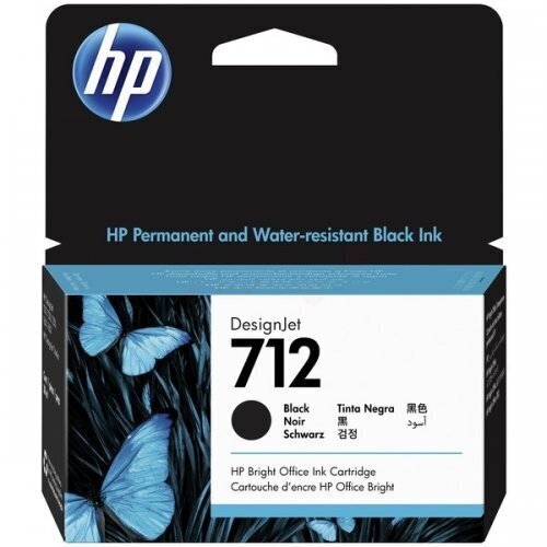 INK CARTRIDGE BLACK NO.712/38ML 3ED70A HP hind ja info | Tindiprinteri kassetid | hansapost.ee