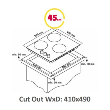 Simfer H4.030.DECSP hind ja info | Pliidiplaadid | hansapost.ee