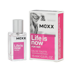 <p>Mexx Life Is Now For Her EDT для женщин, 15 мл</p>
 цена и информация | Духи для Нее | hansapost.ee