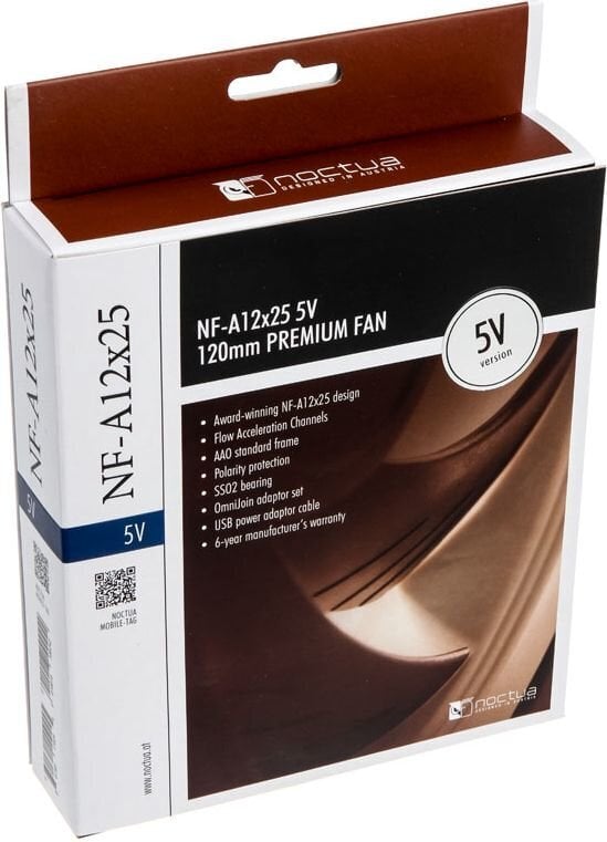 Noctua NF-A12x25 5V hind ja info | Arvuti ventilaatorid | hansapost.ee