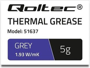 Qoltec Thermal grease 1.93 W / m-K, 5g hind ja info | Termopastad | hansapost.ee