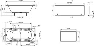 Vann Ravak Campanula II, 180x80 цена и информация | Ванны | hansapost.ee