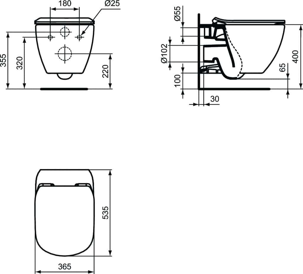 Seinale paigaldatav WC-pott Ideal Standard Tesi AquaBlade aeglaselt sulguva kaanega hind ja info | WС-potid | hansapost.ee