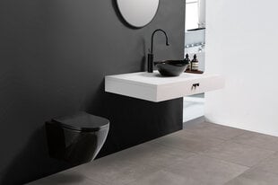 Туалет REA Carlo Rimless Flat Slim mini, Black цена и информация | Унитазы | hansapost.ee