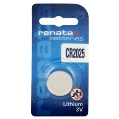 Аккумулятор RENATA CR2025-1BB, 1 шт. цена и информация | Аккумуляторы, батарейки | hansapost.ee