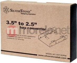 SilverStone Single 3.5" Bay Converter to 2 x 2.5" Bays (SST-SDP08) hind ja info | Arvutikomponentide tarvikud | hansapost.ee