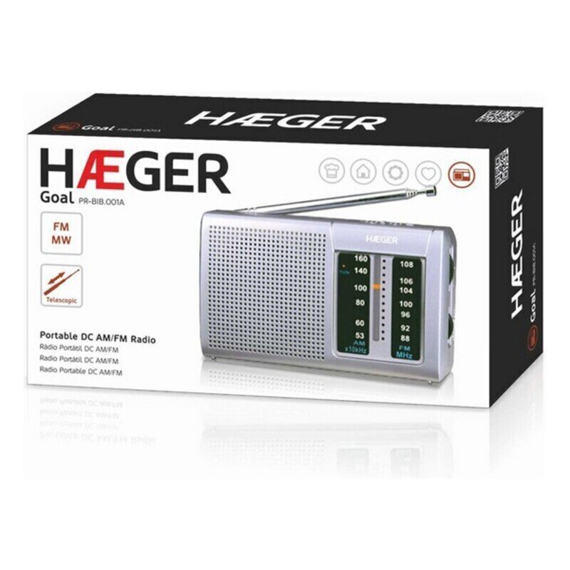 Haeger Goal AM / FM цена и информация | Raadiod ja äratuskellad | hansapost.ee