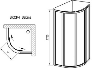 Madal dušikabiin Ravak Supernova SKCP4 Sabina цена и информация | Душевые кабины | hansapost.ee