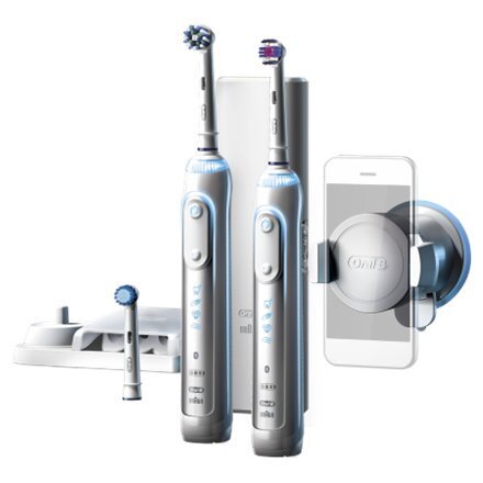 Oral-B Toothbrush PRO 8900 Electric Rechargeable, Silver, Sonic technology, Operating time 48 min, Number of brush heads included 3 цена и информация | Elektrilised hambaharjad | hansapost.ee