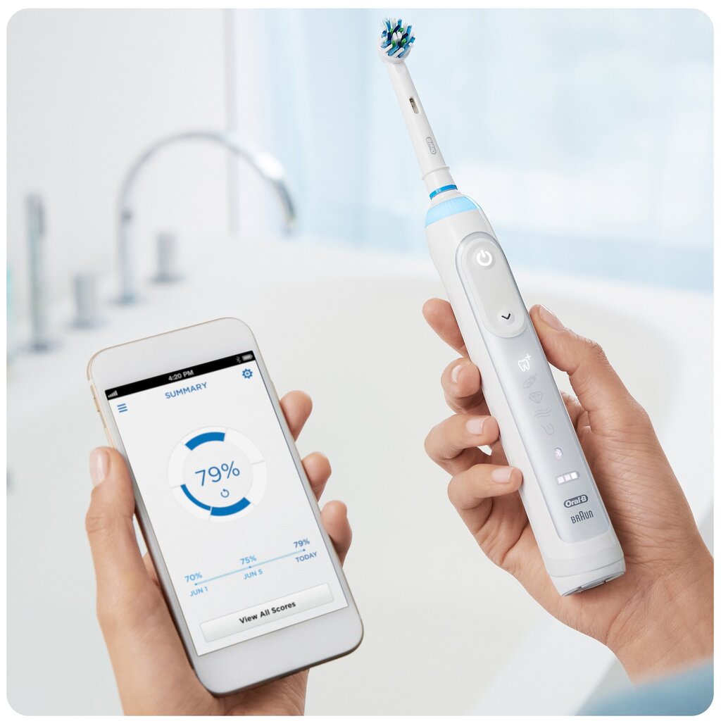 Oral-B Toothbrush PRO 8900 Electric Rechargeable, Silver, Sonic technology, Operating time 48 min, Number of brush heads included 3 цена и информация | Elektrilised hambaharjad | hansapost.ee