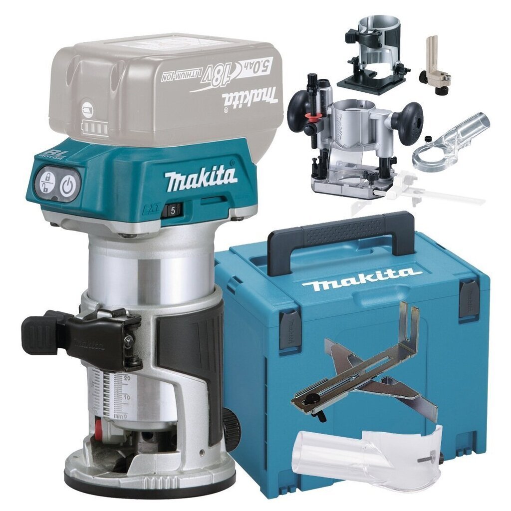 Akufrees Makita DRT50ZJX5 18 V, ilma aku ja laadijata hind ja info | Freesid | hansapost.ee