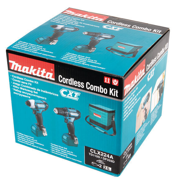 Akuga tööriistakomplekt Makita CXT, 2X2.0AH, TD110, DF333 цена и информация | Akutrellid, puurid ja kruvikeerajad | hansapost.ee