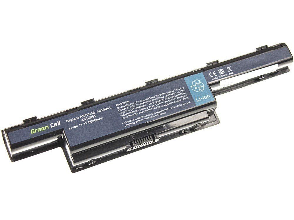 Sülearvuti aku Green Cell Laptop Battery for Acer Aspire 5733 5741 5742 5742G 5750G E1-571 TravelMate 5740 5742 6600mAh hind ja info | Sülearvuti akud | hansapost.ee