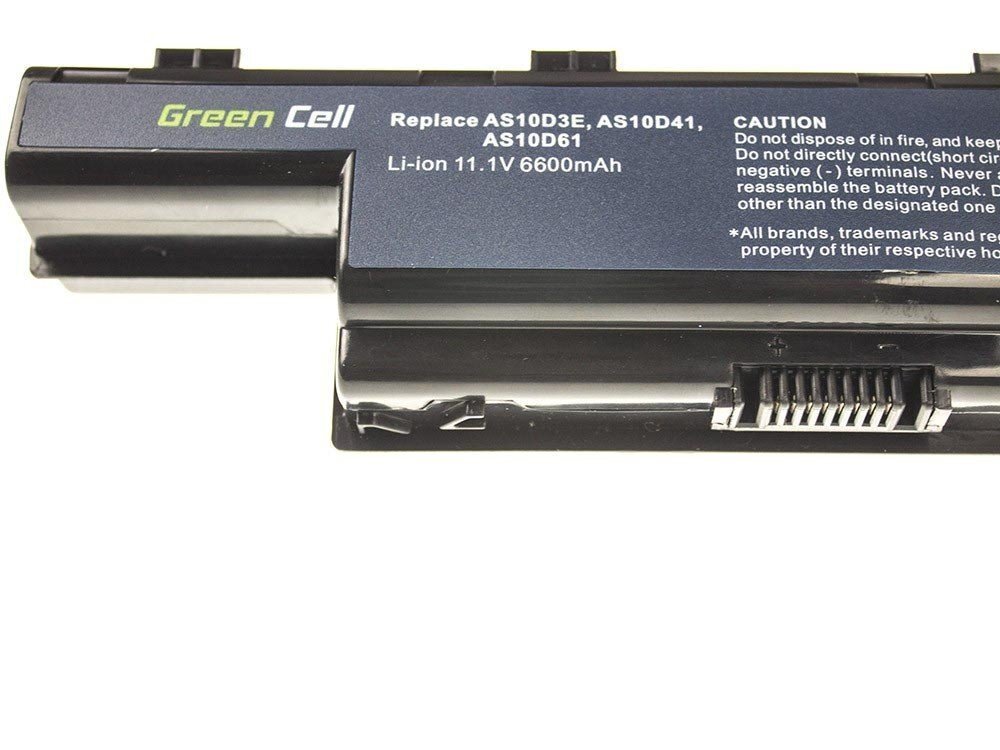 Sülearvuti aku Green Cell Laptop Battery for Acer Aspire 5733 5741 5742 5742G 5750G E1-571 TravelMate 5740 5742 6600mAh hind ja info | Sülearvuti akud | hansapost.ee