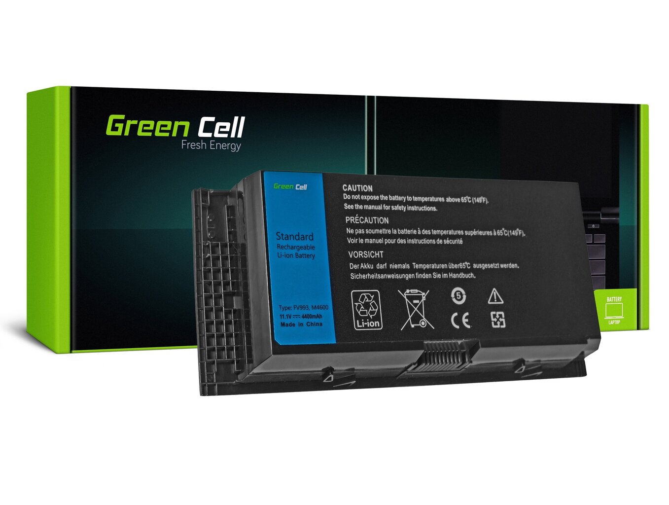 Green Cell Laptop Battery for Dell Precision M4600 M4700 M4800 M6600 M6700 M6800 цена и информация | Sülearvuti akud | hansapost.ee