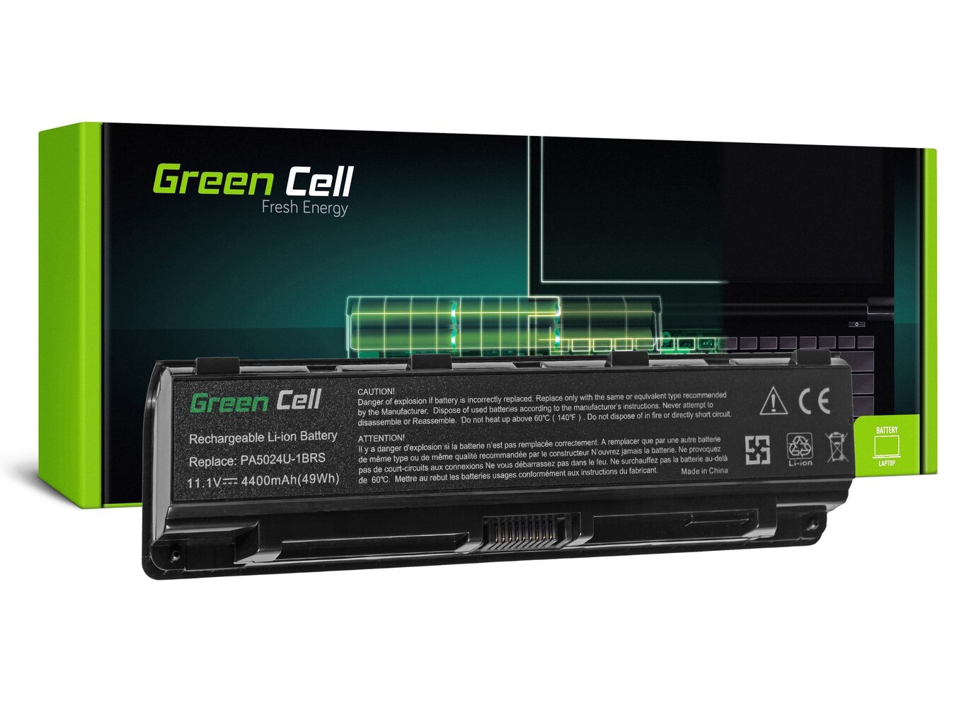 Sülearvuti aku Green Cell Laptop Battery for Toshiba Satellite C850 C855 C870 L850 L855 цена и информация | Sülearvuti akud | hansapost.ee