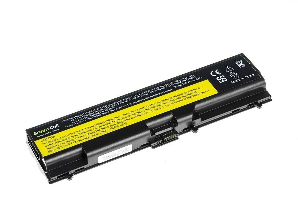 Sülearvuti aku Green Cell Laptop Battery for IBM Lenovo ThinkPad T410 T420 T510 T520 W510 Edge 14 15 E525 hind ja info | Sülearvuti akud | hansapost.ee