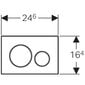WC-nupp Geberit Sigma 20 115.882.KK.1, valge hind ja info | WC-poti lisatarvikud | hansapost.ee