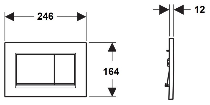 WC loputusnupp Geberit, Sigma 30, valge-kõrgläikega kroom-valge 115.883.KJ.1 цена и информация | WC-poti lisatarvikud | hansapost.ee