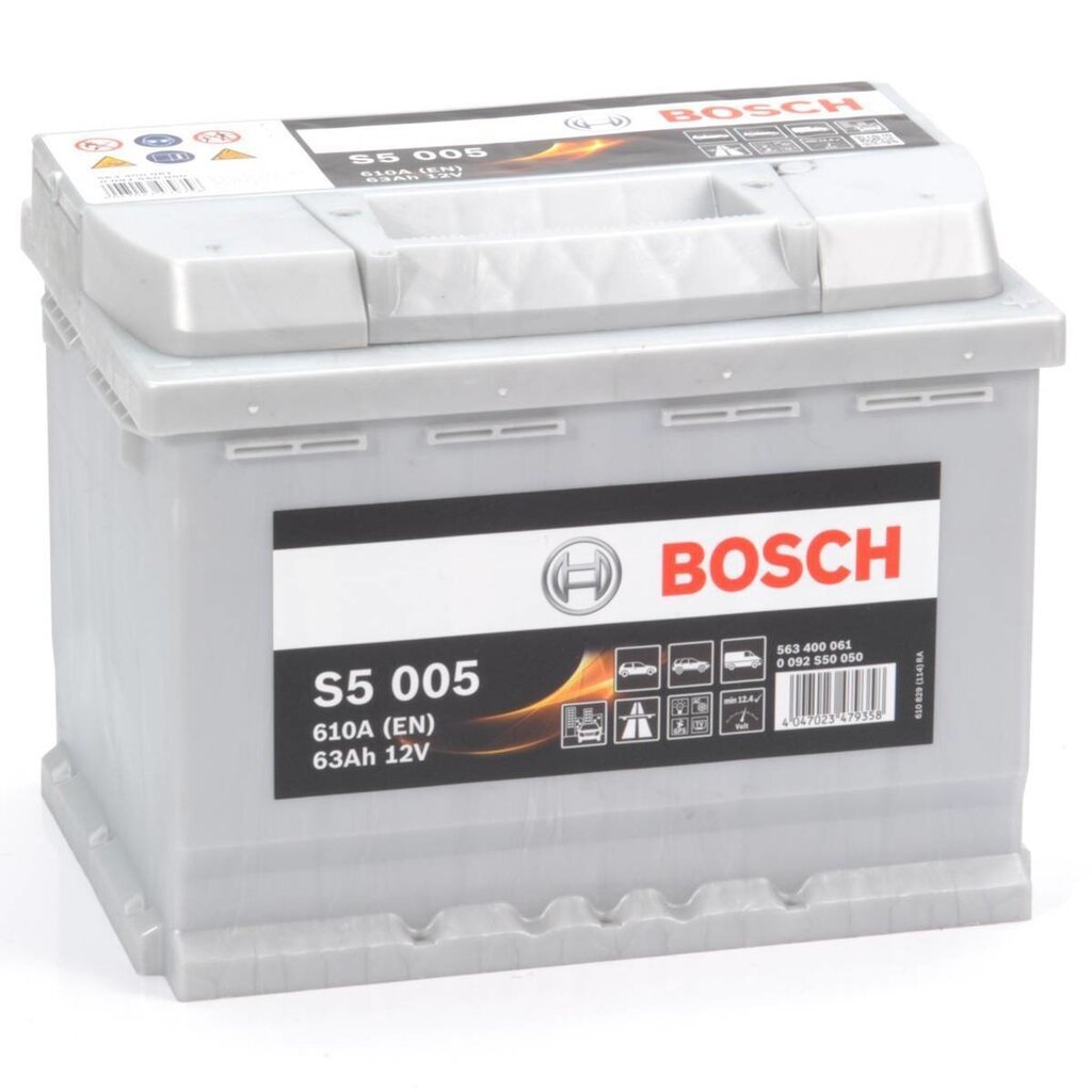 Aku Bosch 63Ah 610A S5005 цена и информация | Autoakud | hansapost.ee