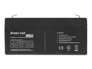 Green Cell AGM VRLA 6V 3.2AH необслуживаемая, без сигнализации, кассовые аппараты, кассовые аппараты, игрушки цена и информация | Аккумуляторы | hansapost.ee