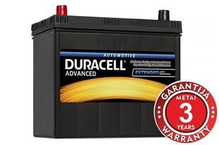 DURACELL Advanced 45Ah 390A 12V левый аккумулятор цена и информация | Duracell Автотовары | hansapost.ee