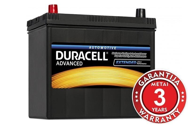 DURACELL Advanced 45Ah 390A 12V vasak aku цена и информация | Autoakud | hansapost.ee