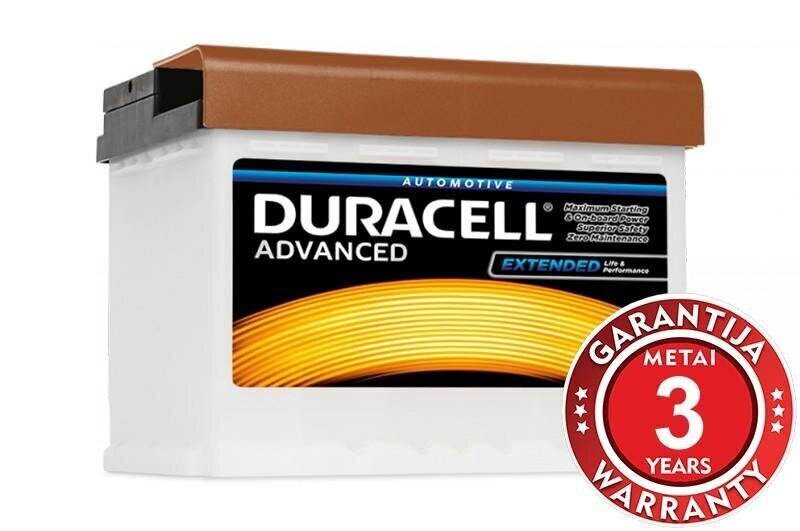 Aku DURACELL Advanced 63Ah 600A 12V hind ja info | Autoakud | hansapost.ee