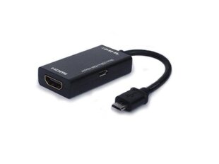 SAVIO ADAPTER MHL MICRO USB 5 PIN MĘSKIE – HDMI A ŻEŃSKIE CL-32 hind ja info | USB adapterid ja jagajad | hansapost.ee
