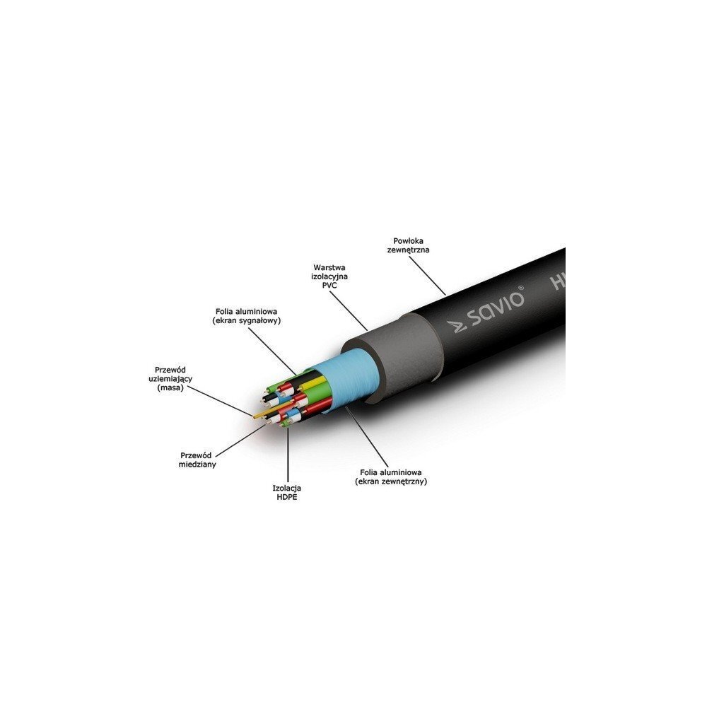 Kaabel Elmak SAVIO CL-48, HDMI, v1.4 3D, 4K x 2K, 2 m hind ja info | Juhtmed ja kaablid | hansapost.ee