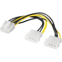 Akyga AK-CA-29, Molex/PCI-E 8-pin, 15 см цена и информация | Кабели и провода | hansapost.ee