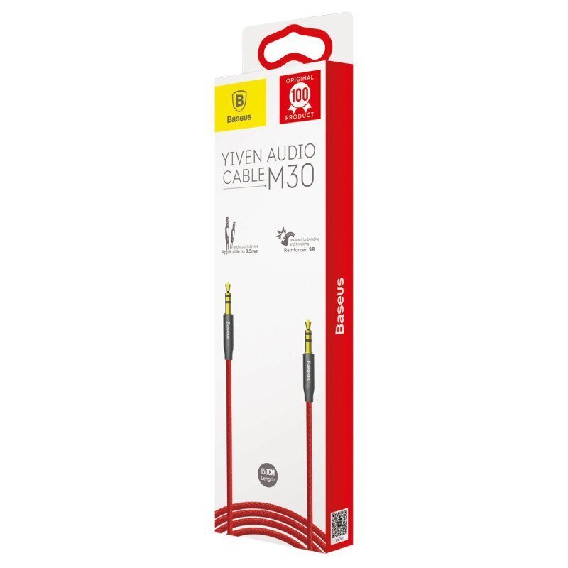 Baseus 27891, Aux 3.5 mm, 1 m hind ja info | Juhtmed ja kaablid | hansapost.ee