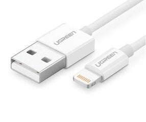 Ugreen USB - Lightning MFI cable 1m 2,4A white (20728) цена и информация | Borofone 43757-uniw | hansapost.ee