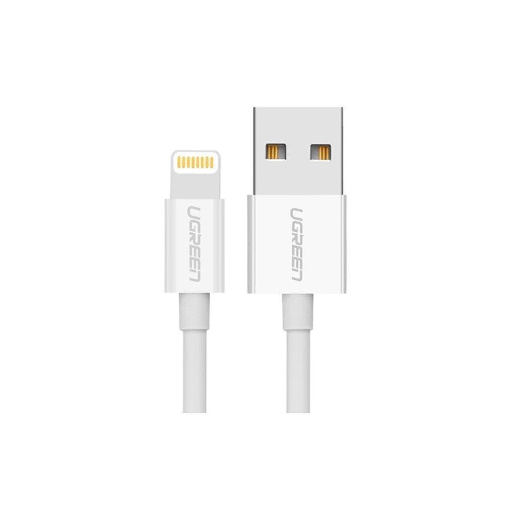 Ugreen USB – Lightning MFI kaabel 1m 2,4A valge (20728) цена и информация | Mobiiltelefonide kaablid | hansapost.ee