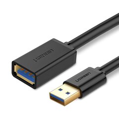 Удлинительный кабель Ugreen US129 USB 3.0, 1.5 м, черный цена и информация | Адаптеры, USB-разветвители | hansapost.ee