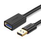 Ugreen US129 USB 3.0 pikenduskaabel 1,5m must hind ja info | USB adapterid ja jagajad | hansapost.ee