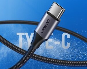 Ugreen US288 USB-C kaabel, QC3.0, alumiiniumist pistik, 0,5 m, must цена и информация | Кабели и провода | hansapost.ee