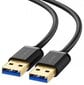 Ugreen USB - USB (isane - USB 3.2 Gen 1) kaabel 1 m black (US128 10370) hind ja info | Juhtmed ja kaablid | hansapost.ee