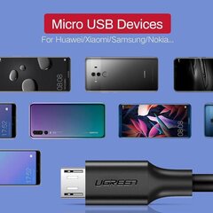 Ugreen 60142, Micro USB M/USB 3.0 M, 1,5 m hind ja info | Juhtmed ja kaablid | hansapost.ee