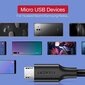 Ugreen USB – mikro-USB andmelaadimiskaabel 2,4 A 480 Mbps 1,5 m must (US289 60137) цена и информация | Juhtmed ja kaablid | hansapost.ee